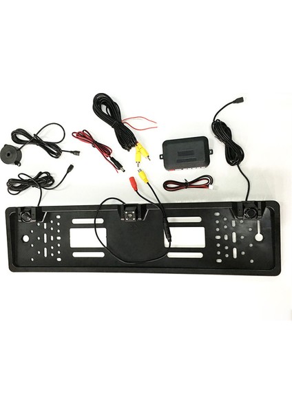 Park Için Radar Sensörlü 12V 4 LED Araç Arka Görüş Kamerası Avrupa Plaka Tutucu Çerçeve Evrensel Aksesuarlar (Yurt Dışından)