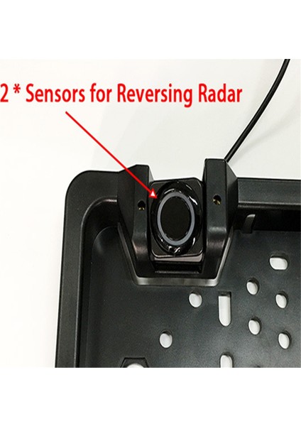 Park Için Radar Sensörlü 12V 4 LED Araç Arka Görüş Kamerası Avrupa Plaka Tutucu Çerçeve Evrensel Aksesuarlar (Yurt Dışından)