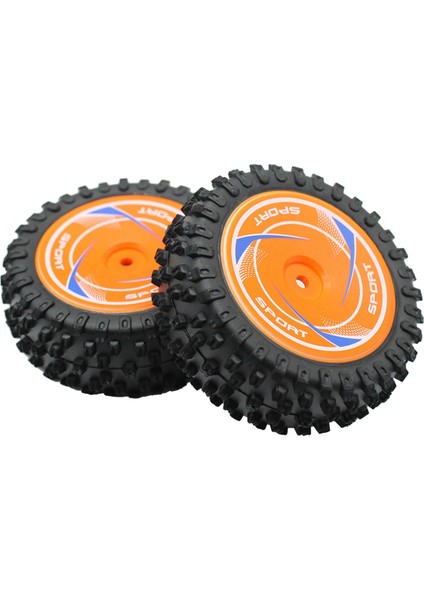 124010 1/12 Rc Uzaktan Kumandalı Araba Yedek Parçaları Için 2 Adet Lastik Setleri Drift Lastikleri, Ön Tekerlek, Turuncu (Yurt Dışından)