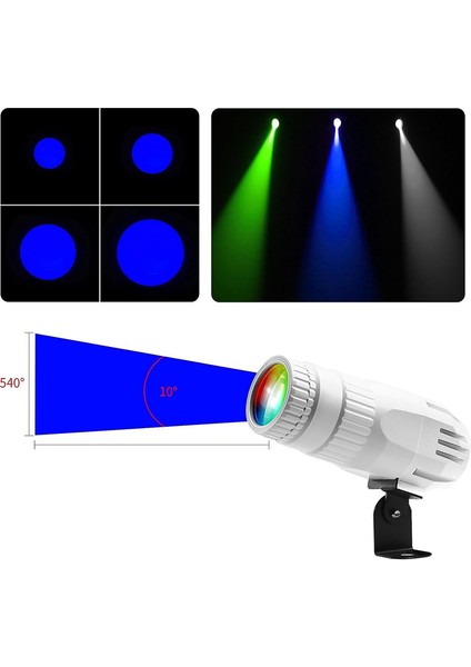 Pinspot Işık Disco Ball 15W Rgbw 4'ü 1 Arada Ayna Uzaktan Kumandalı Partiler Dj Kulübü Ab Fişi (Yurt Dışından) fiyatları