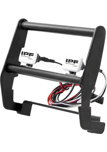 Paslanmaz Çelik Ön Tampon LED Işıklı Çarpışma Önleyici -4 Trx4 1/10 Rc Araba Parçaları (Yurt Dışından)