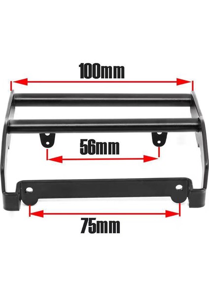 Paslanmaz Çelik Ön Tampon LED Işıklı Çarpışma Önleyici -4 Trx4 1/10 Rc Araba Parçaları (Yurt Dışından)