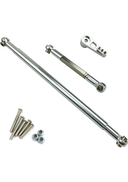 MN86S MN86 MN86KS MN86K Mn G500 Yükseltme Parçaları Metal Direksiyon Çekme Çubuğu Servo Bağlantısı 1/12 Rc Araba Aksesuarları, Gümüş (Yurt Dışından)