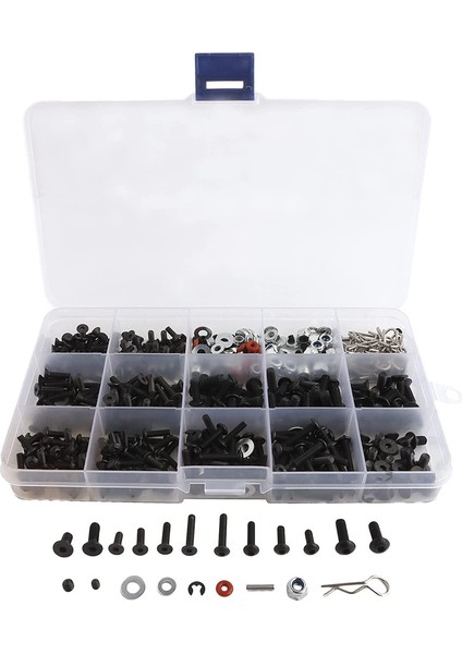 500 Adet Evrensel Rc Vida Takımı Donanım Bağlantı Elemanları Seti Axial Redcat Arrma 1/8 1/10 1/12 1/16 Arabalar Için (Yurt Dışından)