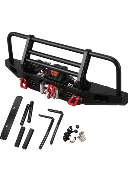 1/10 Rc Crawler Trx4 Axial SCX10 & Iı 90046 Için Vinç Uzaktan Kumanda Sistemli Metal Ön Tampon (Yurt Dışından)