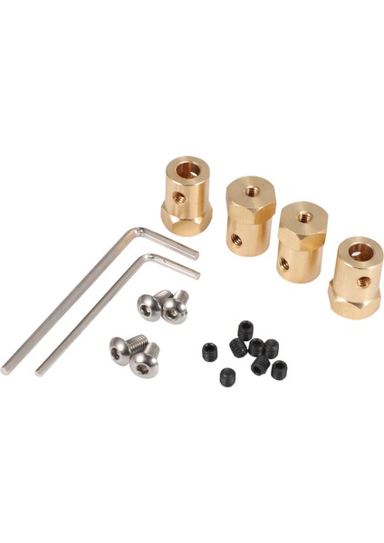 4 Adet 5mm Ila 12MM Pirinç Kombinasyon Tekerlek Göbeği Altıgen Adaptörü B14 B16 B24 B36 C14 C24 Mn D90 D91 Rc Araba Yedek Parçaları (Yurt Dışından)