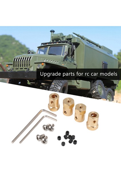 4 Adet 5mm Ila 12MM Pirinç Kombinasyon Tekerlek Göbeği Altıgen Adaptörü B14 B16 B24 B36 C14 C24 Mn D90 D91 Rc Araba Yedek Parçaları (Yurt Dışından)