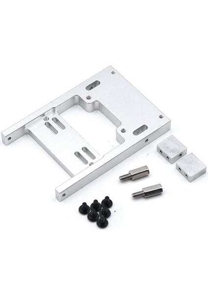 1/16 Rc Araba Metal Direksiyon Servo Depo Yükseltme Sabit Montaj Braketi B1 B14 B16 B24 C24 C14 Araba-Gümüş (Yurt Dışından)