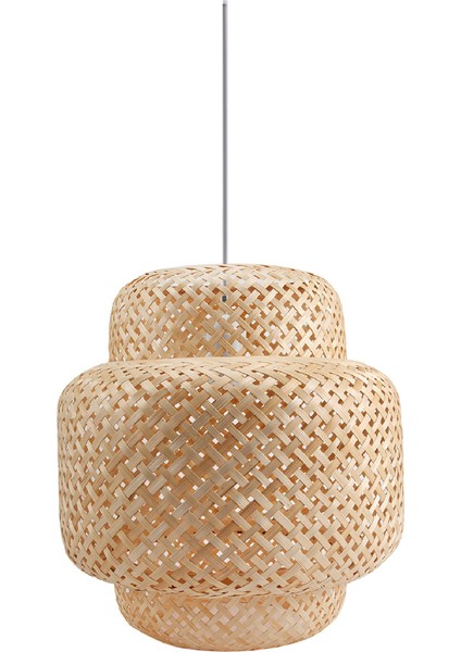 Modern Bambu Sarkıt Işık Rattan Aydınlatma Armatürü Hasır Avize Sepet Tavan Asılı Lamba (Yurt Dışından)