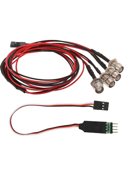4 LED Işık Kiti 2 Beyaz Kırmızı Ch3 Lamba Kontrol Paneli 1/10 1/8 Eksenel SCX10 Trx4 D90 Rc Araba Için (Yurt Dışından)