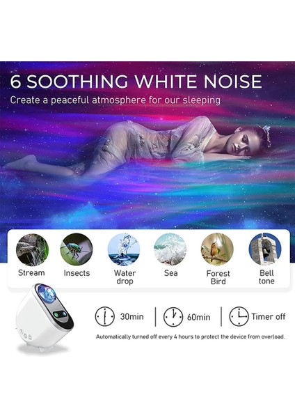 Bluetooth Projektör Galaxy Yıldız Gece Lambası Ev Odası Dekorasyon Yatak Odası Dekoratif Armatürler Hediye (Yurt Dışından) fiyatları