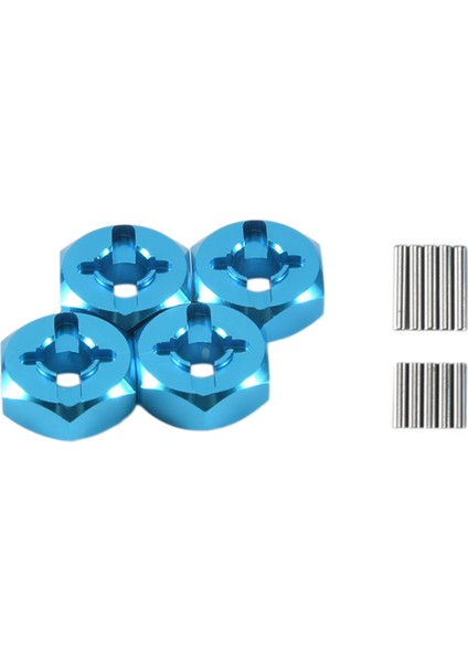 Alüminyum Alaşımlı 12MM Kombine Tekerlek Göbeği Altıgen Adaptör Yükseltmeleri 144001 1/14 Rc Araba Yedek Parçaları, Mavi (Yurt Dışından)