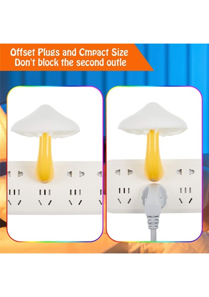 Gece Lambası Rgb LED Fişli Lamba 7 Renkli Mini Sevimli Işıklar Çocuk Yatak Odası Abd Için (Yurt Dışından)