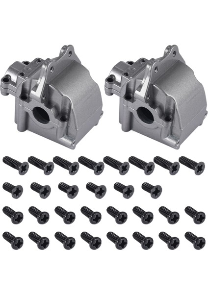 Metal Wave Box Kabuk Kapağı Diferansiyel Muhafazası 144001-1254 144001 1/14 Rc Araba Parçaları, Titanyum 2 Adet (Yurt Dışından)