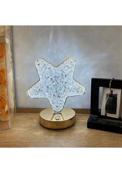 Led, Yıldız Üç Renkli Masa Işığı, Dokunmatik Karartma, Başucu Romantik Elmas USB (Yurt Dışından) indirimleri