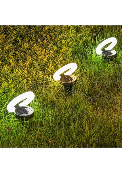 Solar Bahçe Su Geçirmez Duvar Lambası Yeraltı Katlanabilir Adım Gece Manzara Dekoratif Aydınlatma-Beyaz (Yurt Dışından) fiyatları
