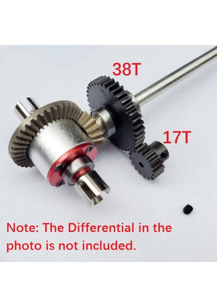 A959 A969 A979 K929 1/18 Rc Araba Yükseltme Parçaları Için 17T Motor Dişli Seti ile Metal Ana Aks Merkezi Tahrik Mili (Yurt Dışından)