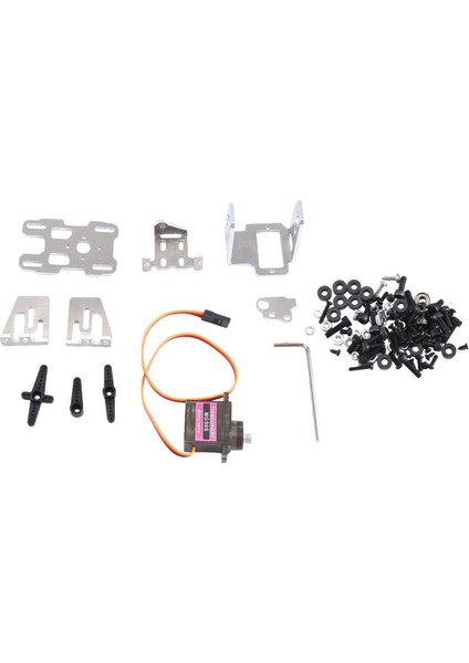 Soğutma Fanı ile Kamera Çift Akslı Gimbal Braketi 2 Servo, Fpv Drone Tracker Için 9g Pan Montaj Standı (Yurt Dışından)