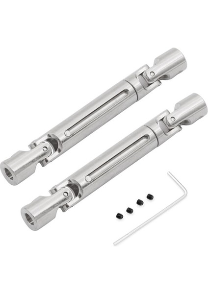 Adet MN82 LC79 Metal Tahrik Mili Tahrik Mili Cvd Mang Cow Rc Kamyon Araba Yükseltme Parçaları Aksesuarları Gümüş (Yurt Dışından)