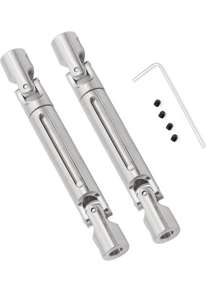 Adet MN82 LC79 Metal Tahrik Mili Tahrik Mili Cvd Mang Cow Rc Kamyon Araba Yükseltme Parçaları Aksesuarları Gümüş (Yurt Dışından)