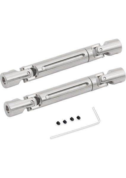 Adet MN82 LC79 Metal Tahrik Mili Tahrik Mili Cvd Mang Cow Rc Kamyon Araba Yükseltme Parçaları Aksesuarları Gümüş (Yurt Dışından)