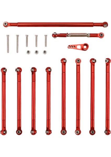 MN86S MN86 MN86KS MN86K Mn G500 Yükseltme Parçaları Metal Çekme Çubuğu Direksiyon Servo Bağlantısı 1/12 Rc Araba Aksesuarları, Kırmızı (Yurt Dışından)