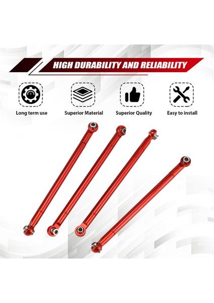 MN86S MN86 MN86KS MN86K Mn G500 Yükseltme Parçaları Metal Çekme Çubuğu Direksiyon Servo Bağlantısı 1/12 Rc Araba Aksesuarları, Kırmızı (Yurt Dışından) fırsatları