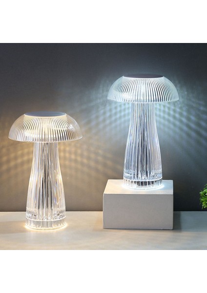 Şeffaf Nightlight Lamba Yatak Odası Gece Denizanası Parti Aydınlatma Kristal Masa Işık Dekorasyon (Yurt Dışından) modelleri