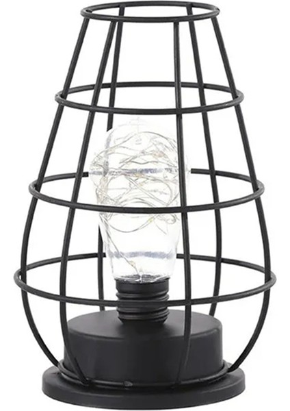 LED Masa Lambası Okuma Gece Lambası Yatak Odası Başucu Masası Aydınlatma Oturma Odası Retro Demir Ev Dekorasyon, B (Yurt Dışından)