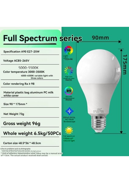 E27 LED Ampul Ac 85V-265V Dış Mekan Aydınlatması Için Tasarruflu LED Ampuller 25W Akıllı Ic Yüksek Parlaklık Lampada C (Yurt Dışından)