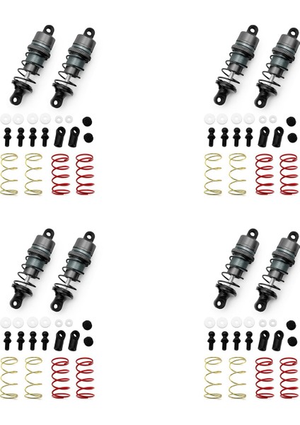 1/10 4 Çift Metal Hidrolik Amortisör Rc Uzaktan Kumandalı Araba Düz Yarış Drift (63MM) Kurşun Rengi (Yurt Dışından)