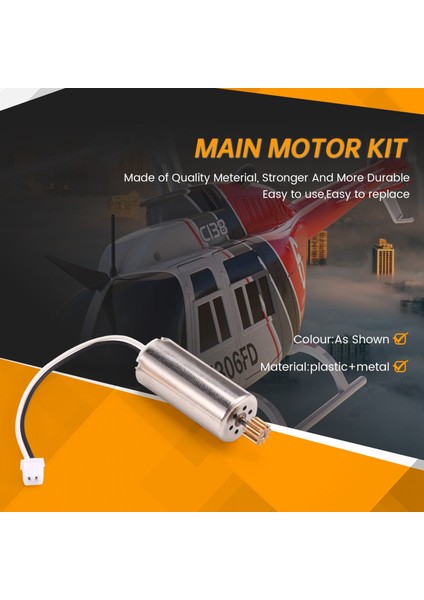 2x Rc Oyuncak Helikopter Yükseltme C138 Ana Motor Kiti Era Bell 206 1:33 Parçaları Için (Yurt Dışından) fırsatları