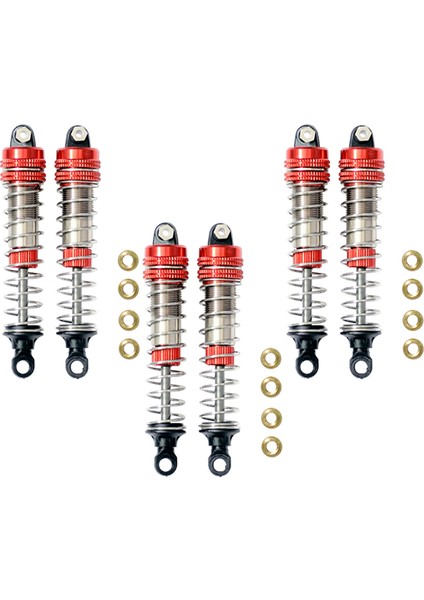 6 Adet Ön Arka 9115 S911 9116 S916 9125 1/10 1/12 Rc Araba Yükseltme Aksesuarlarına Uygun, Kırmızı (Yurt Dışından)