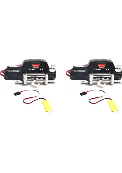 2x Metal Otomatik Vinç 3ch Kontrol Hattı ile 1/10 Rc Paletli Araba Eksenel SCX10 Trx4 Yükseltme Aksesuarları, 2 (Yurt Dışından)