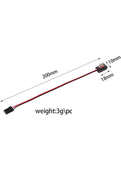Ila 4 Rc Y Hat Uzunluğu Uzaktan Kumanda Kablosu Servo Fan Uzatma Teli Futaba Jr Araba / Trx4 Eksenel SCX10 Için (Yurt Dışından)
