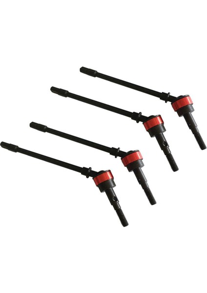 2 Çift Paslanmaz Çelik Cvd Tahrik Mili Ön Aks Rc Parçaları Axial SCX10 Paletli Araba Kırmızı (Yurt Dışından)