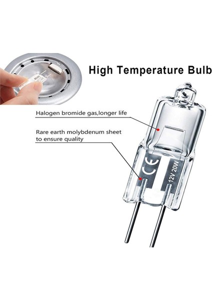 G4 Ampul, 20 Paket Halojen 12V 20W Bi-Pin Tabanlı, Kabin Ampulleri Için Yüksek Çıkışlı Ampul 300LM (Yurt Dışından)