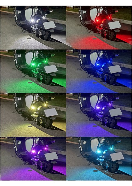 4 Adet Motosiklet LED Uyarı Işığı Evrensel Mini Sinyal Drone Kontrolör Strobe 8 Renk Göstergesi (Yurt Dışından)