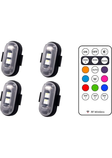 4 Adet Motosiklet LED Uyarı Işığı Evrensel Mini Sinyal Drone Kontrolör Strobe 8 Renk Göstergesi (Yurt Dışından) fiyatları