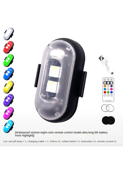 4 Adet Motosiklet LED Uyarı Işığı Evrensel Mini Sinyal Drone Kontrolör Strobe 8 Renk Göstergesi (Yurt Dışından) modelleri