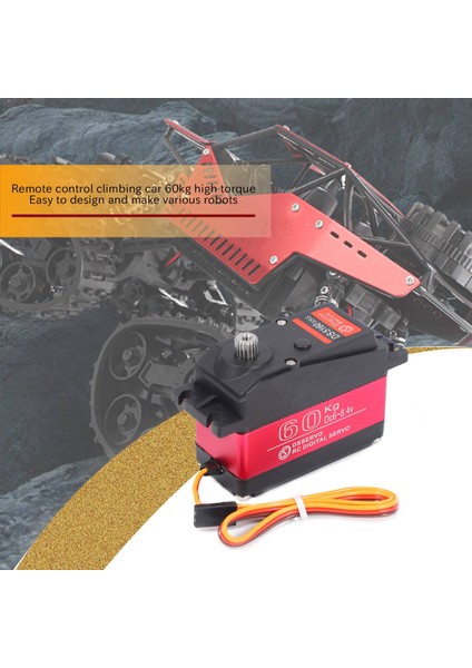 Yüksek Tork Su Geçirmez 60KG 180° DS5160 Metal Dişli Dijital Servo Rc Robot Araba Için 1/6 Eksenel Scx6 1/5 Redcat Baja (Yurt Dışından)