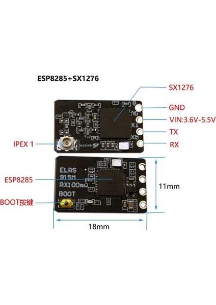 Elrs Nano 2.4g Alıcı Expresslrs Rc Fpv Traversing Drone Parçaları Için Uzun Menzilli (Yurt Dışından)