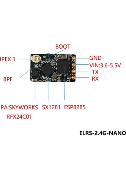 Elrs Nano 2.4g Alıcı Expresslrs Rc Fpv Traversing Drone Parçaları Için Uzun Menzilli (Yurt Dışından)