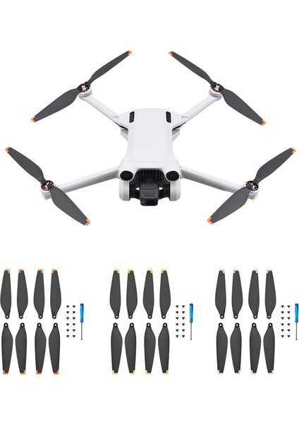 Mini 3 Pro Drone Için 4 Çift Yedek Pervane Hafif Sahne Bıçak Kanat Fanlar Aksesuar Yedek, Altın Kenar (Yurt Dışından) fiyatları