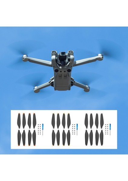 Mini 3 Pro Drone Için 4 Çift Yedek Pervane Hafif Sahne Bıçak Kanat Fanlar Aksesuar Yedek, Altın Kenar (Yurt Dışından) modelleri