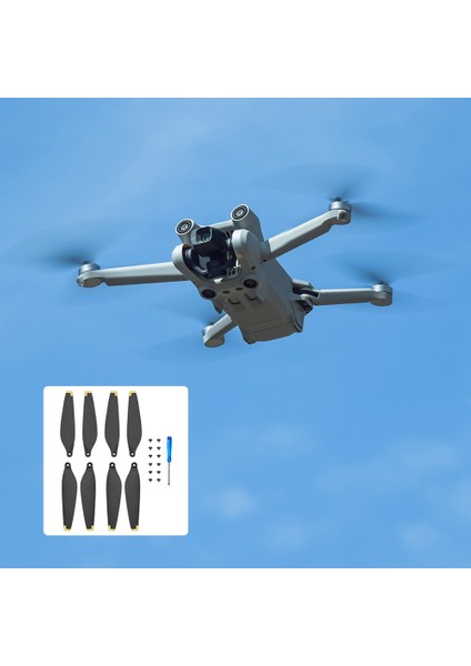 Mini 3 Pro Drone Için 4 Çift Yedek Pervane Hafif Sahne Bıçak Kanat Fanlar Aksesuar Yedek, Altın Kenar (Yurt Dışından) fırsatları