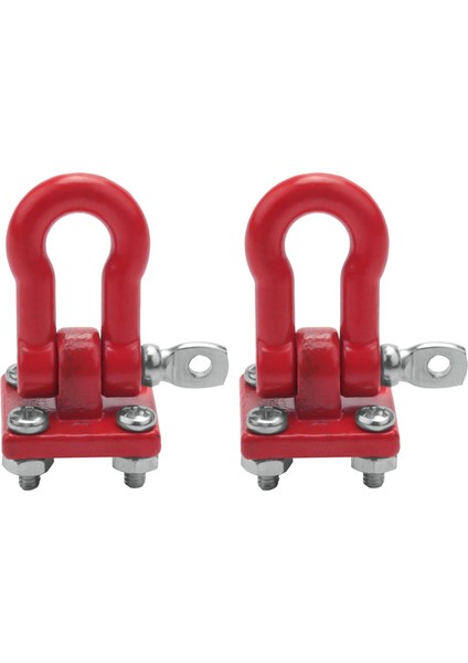 Metal Tırmanma Römork Çekme Kancası Kanca Tokası, Vinç Kelepçeleri Aksesuarı 1/10 Ölçekli Rc Paletli Kamyon D90 SCX10 Araba, Kırmızı (Yurt Dışından)