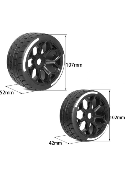 4 Adet 52/107 42/102 Lastik Lastik 17MM Tekerlek Altıgen Arrma 1/7 Felony Model Gt Rc Araba Yükseltme Parçaları Aksesuarları (Yurt Dışından) indirimleri