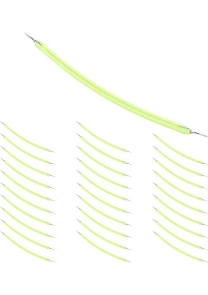 30 Adet 3V Ultra Ince LED Esnek Filament 60MM Retro Ampul Parçaları Diyot Aydınlatma Yeşil Işık (Yurt Dışından)