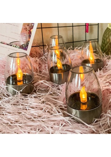 Güneş Mum Işığı Dış Mekan LED Çim Güverte Cadılar Bayramı Dekorasyon Gece Su Geçirmez Bahçe B (Yurt Dışından) modelleri